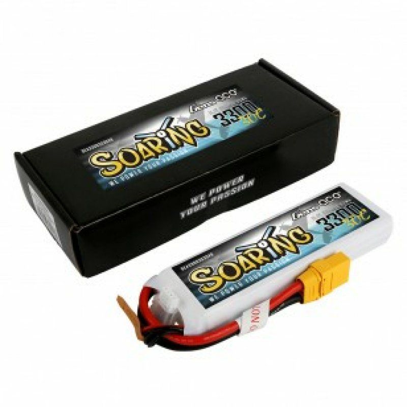 Gens ace G-Tech Soaring 3300mAh 11.1V 30C 3S1P Lipo Battery Pack with XT90 plug