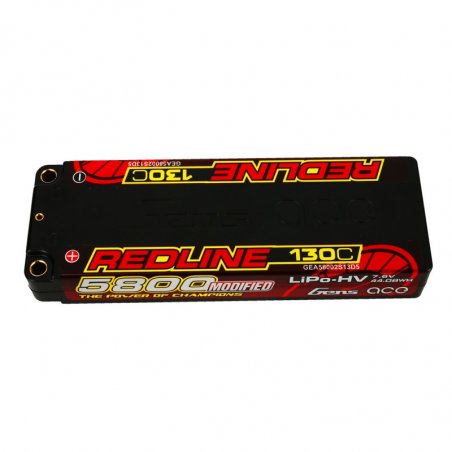 Gens ace Redline Series 5800mAh 7.6V 130C 2S1P HardCase 56 HV Ultra LCG LiPo Battery