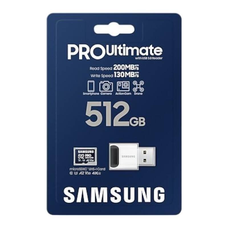 Micro SD 512GB PRO Ultimate+microSD read