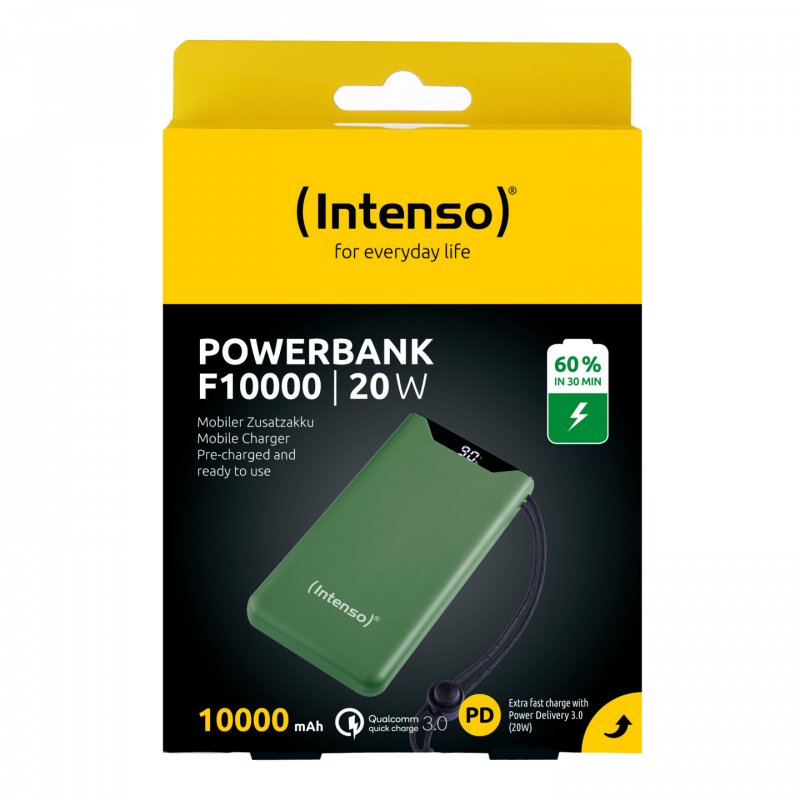 Intenso 7332037 banque d'alimentation électrique Lithium Polymère (LiPo) 10000 mAh Vert
