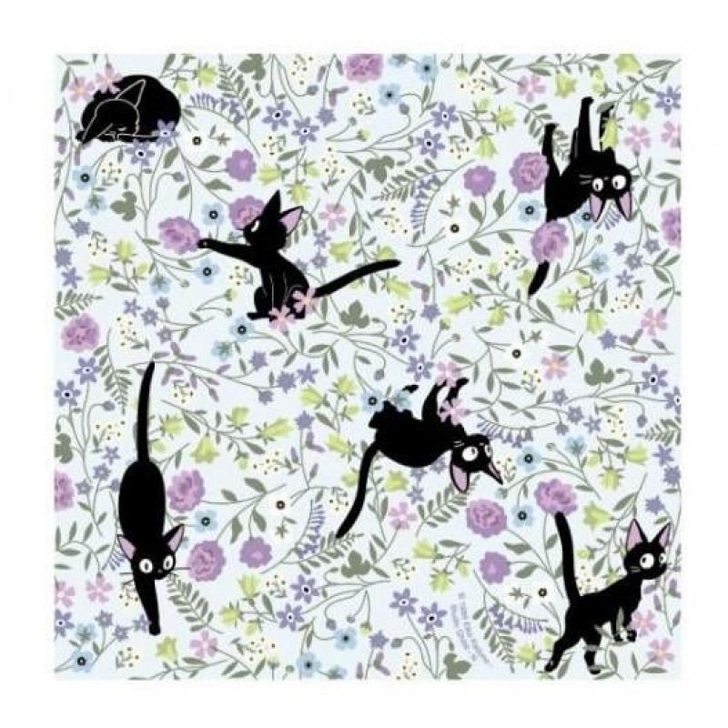 KIKI LA PETITE SORCIERE - Jiji & Fleurs - Papier Chiyogami 15x15cm