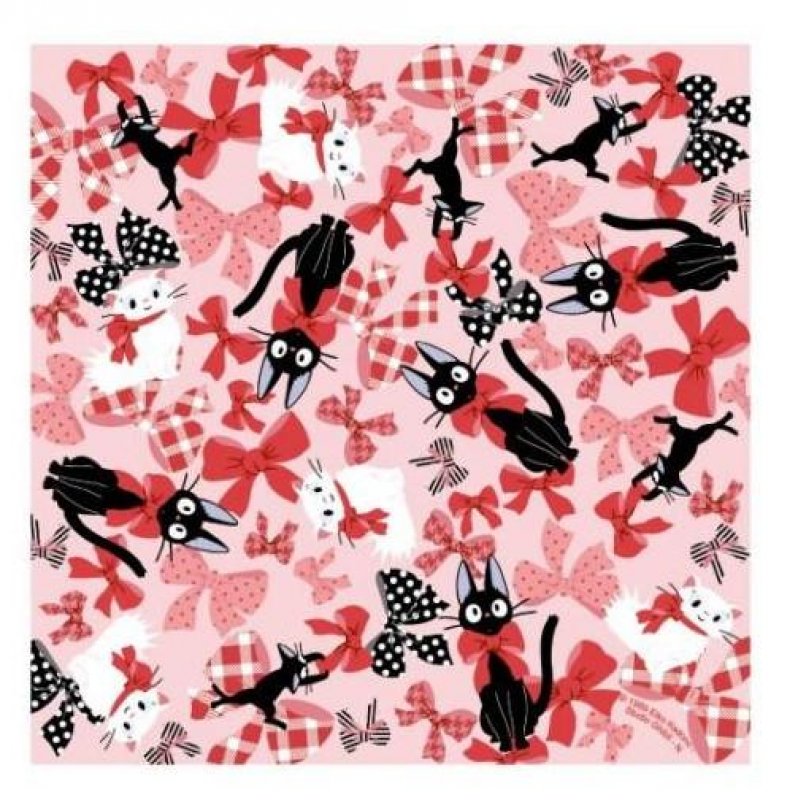 KIKI LA PETITE SORCIERE - Jiji & Fleurs - Papier Chiyogami 15x15cm