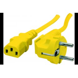 AC Power cord 2 P GND Yellow - 1.80 m