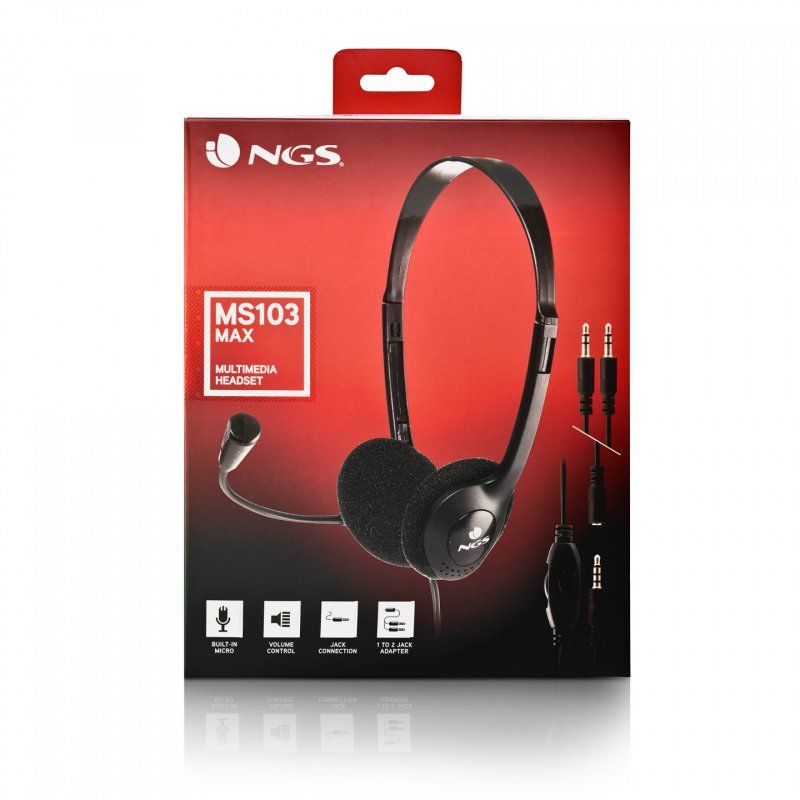 NGS MS103 MAX Headset Wired Head-band Calls/Music Black
