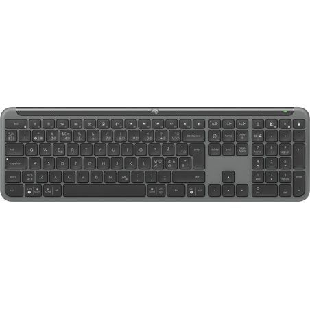 Logitech K950 Signature Slim clavier RF sans fil Bluetooth QWERTY Danois, Finlandais, Nordique, Suédois Graphite