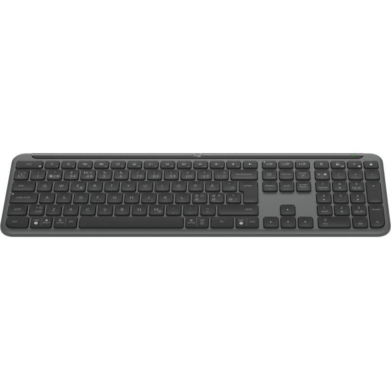 Logitech K950 Signature Slim keyboard RF Wireless Bluetooth QWERTY Danish, Finnish, Nordic, Swedish Graphite
