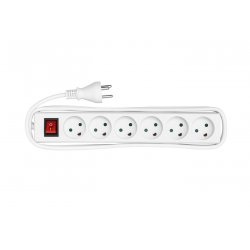 MicroConnect - Power Strip 1.8m White