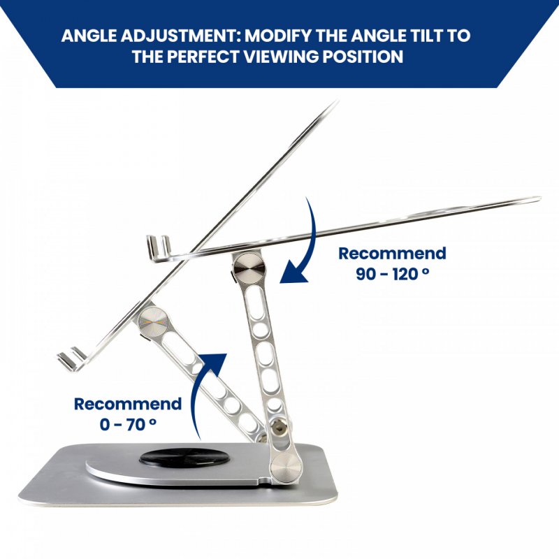 Ewent EW1267 Support de livres Supports de Laptop Argent 43,9 cm (17.3")