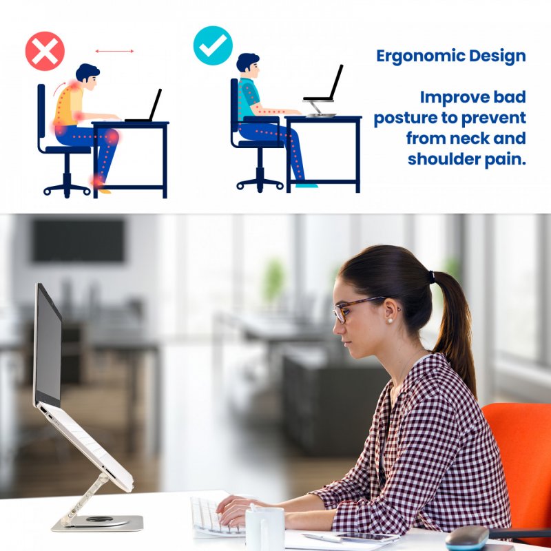 Ewent EW1267 laptop stand Silver 43.9 cm (17.3")