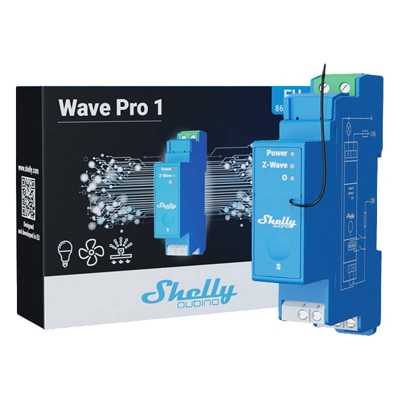 Shelly Relais "Wave Pro 1" max 16A Z-Wave DIN-Rail