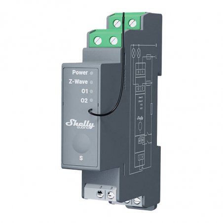 Shelly Relais "Wave Pro 2" max 25A Z-Wave DIN-Rail