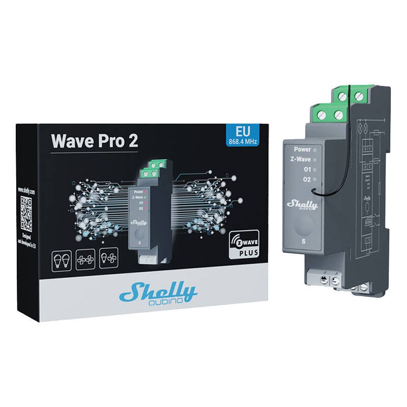 Shelly Relais "Wave Pro 2" max 25A Z-Wave DIN-Rail