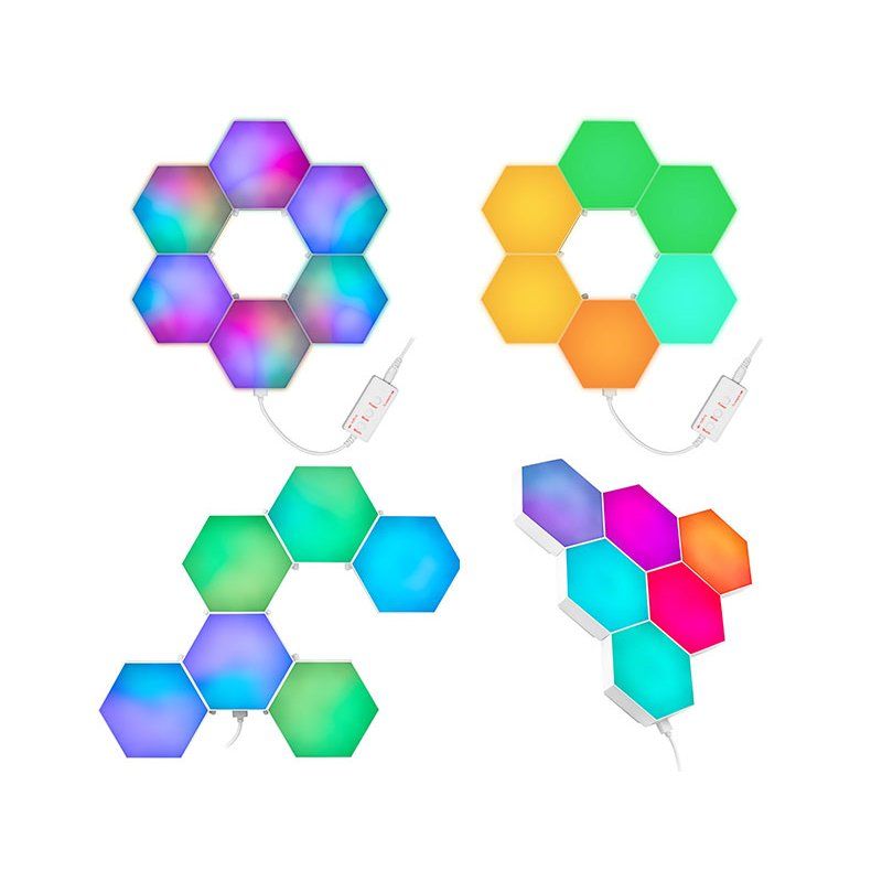 Tracer hexagonal RGB Ambience lamps - Smart Hexagon TRAOSW47256