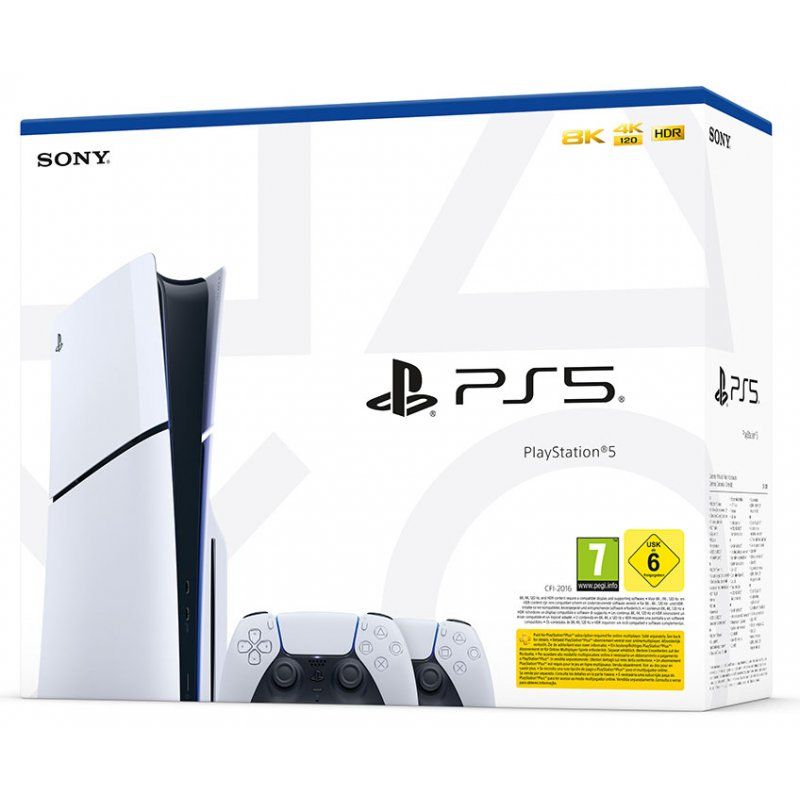 Sony Playstation 5 Slim 1,02 To Wifi Noir, Blanc