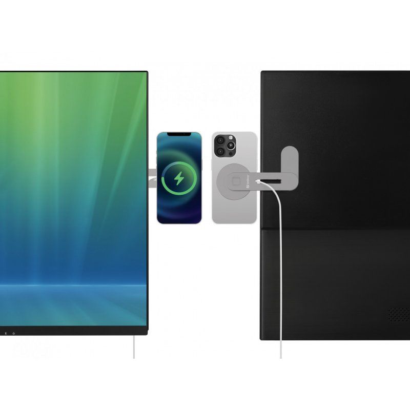 Sandberg 441-53 chargeur d'appareils mobiles Smartphone Gris USB Recharge sans fil Auto, Intérieure