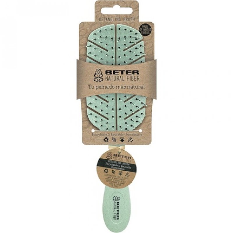 DETANGLING natural fiber cepillo verde 1 u