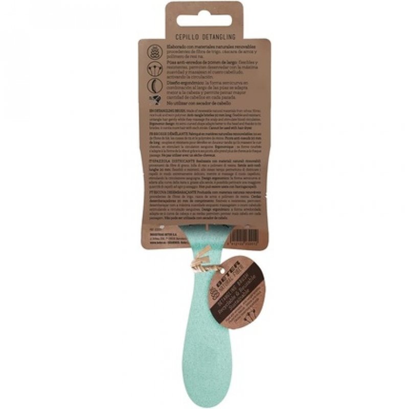DETANGLING natural fiber cepillo verde 1 u
