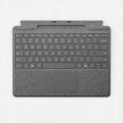 Microsoft Surface Pro Keyboard mit Stiftaufbewahrung - platin