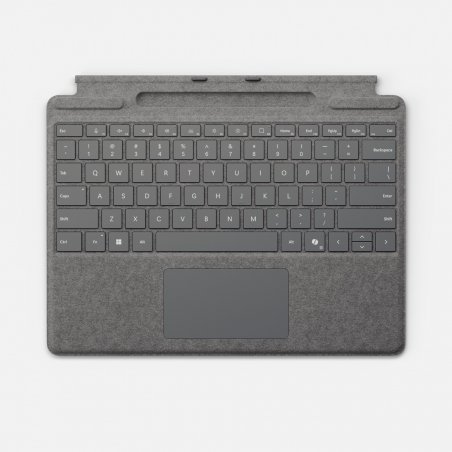Microsoft Surface Pro Keyboard mit Stiftaufbewahrung - platin