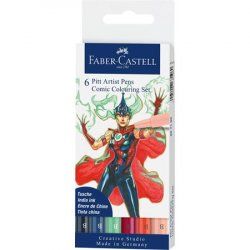 Faber-Castell 267196 calligraphy pen Beige, Blue, Green, Indigo, Pink, Red 6 pc(s)