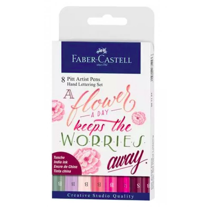 Faber-Castell - India ink Pitt Artist Pen Lettering (8 pcs) (267124)
