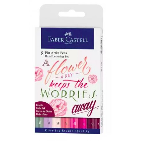 Faber-Castell - India ink Pitt Artist Pen Lettering (8 pcs) (267124)