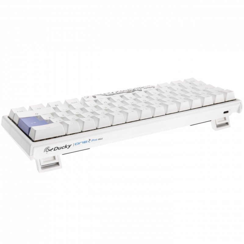 Ducky One 2 Pro Mini White Edition Gaming Tastatur, RGB LED - Cherry Brown