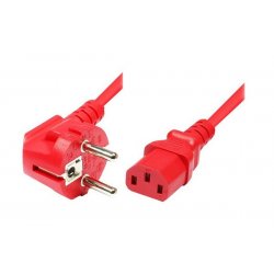 AC Power cord 2 P GND Red - 5m