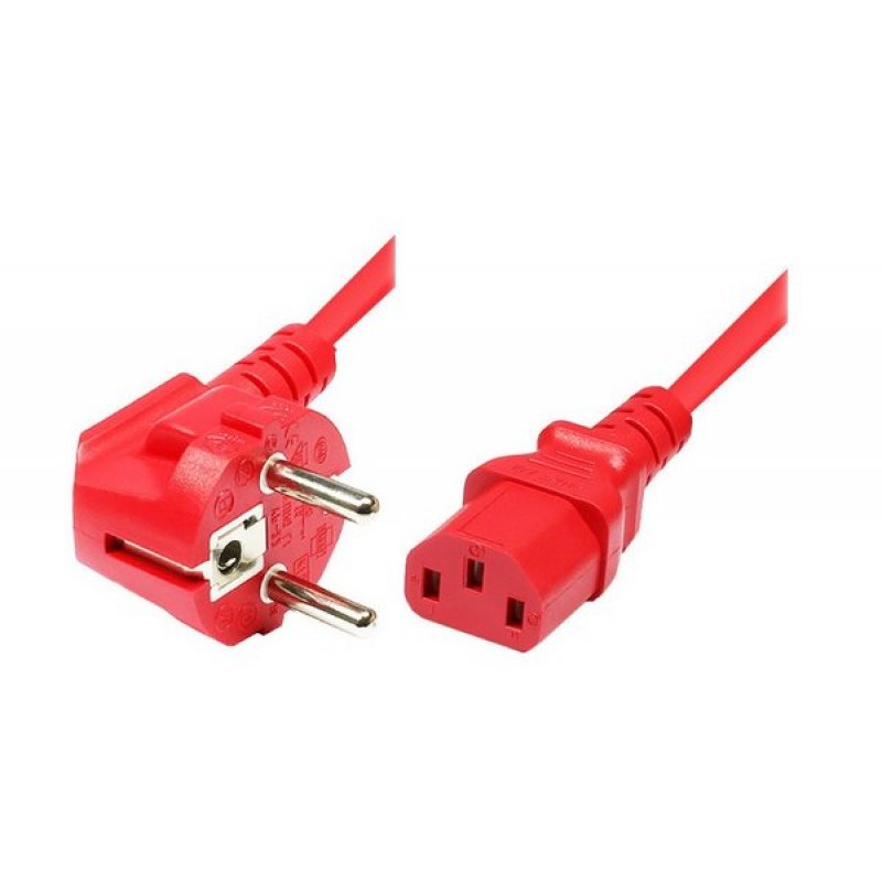 AC Power cord 2 P GND Red - 5m