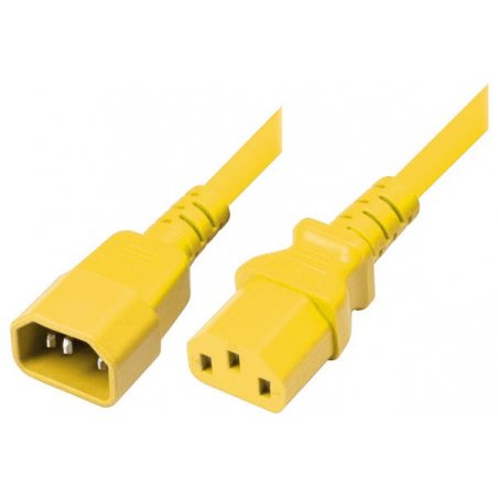 AC Power extension cord monitor/UPS Yellow - 1.80 m