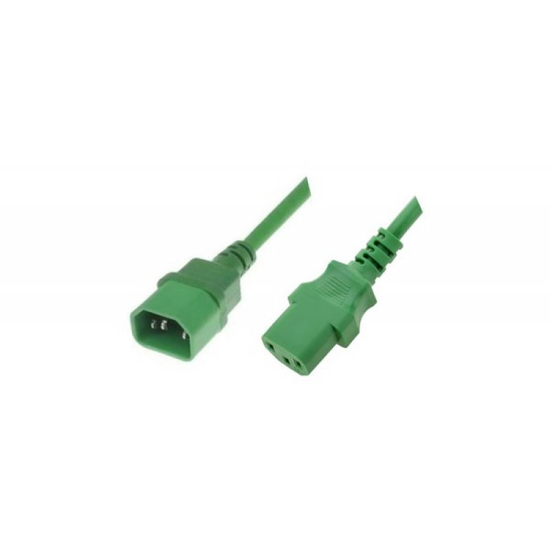 AC Power extension cord monitor/UPS Green - 1.80 m