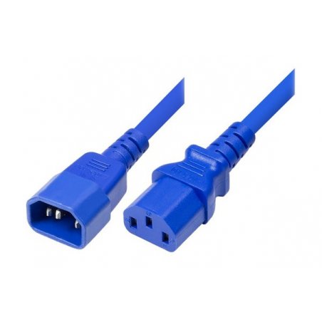 AC Power extension cord monitor/UPS Blue - 5 m