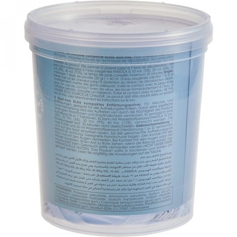 Polvo Decolorante Compacto Azul Vaso 500 Gr Fanola