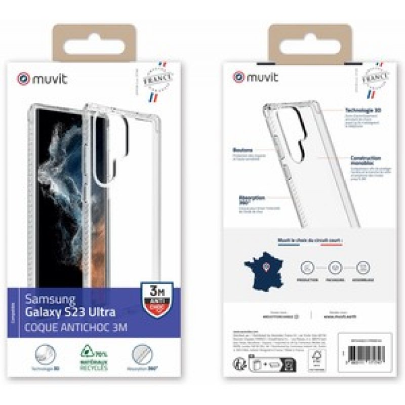 COQUE TRANSPARENTE RENFORCEE 3M SAMSUNG GALAXY S23 ULTRA