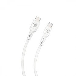 CABLE USB-C LIGHTNING 1,2M PLASTIQUE RECYCLE BLANC