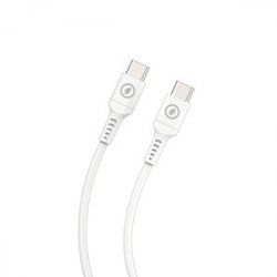 CABLE USB-C USB-C 1,2M PLASTIQUE RECYCLE BLANC