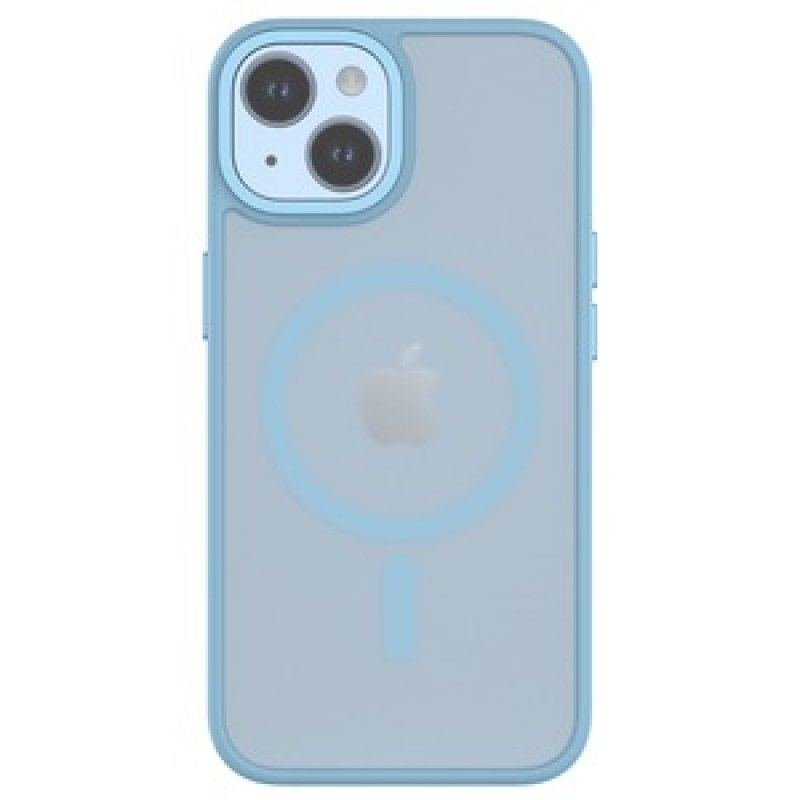 COQUE HYBRID SOFT AVEC SNAP IPHONE 14 BLEU
