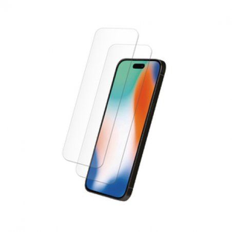 PACK 2 VERRE TREMPE PLAT IPHONE 15/15 PRO/14 PRO