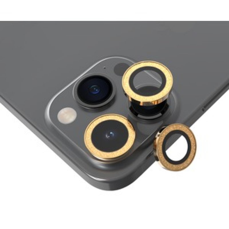 CAMERA RINGS GOLD DIAMOND IPHONE 15 PRO/15 PRO MAX