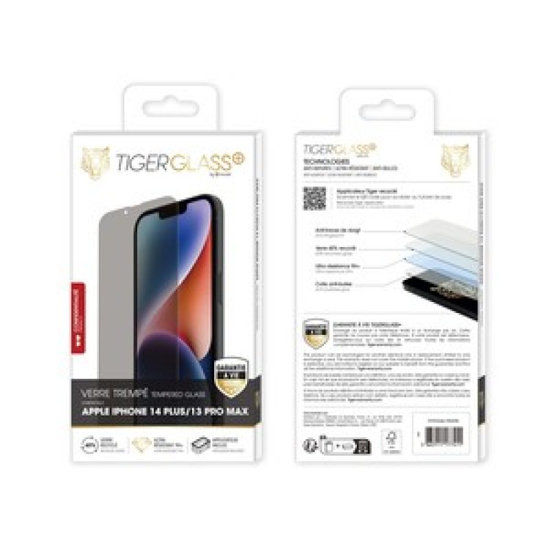 TIGER GLASS PLUS VT RECYCLE CONFIDENTIEL IPHONE 14 PLUS/13 PRO MAX