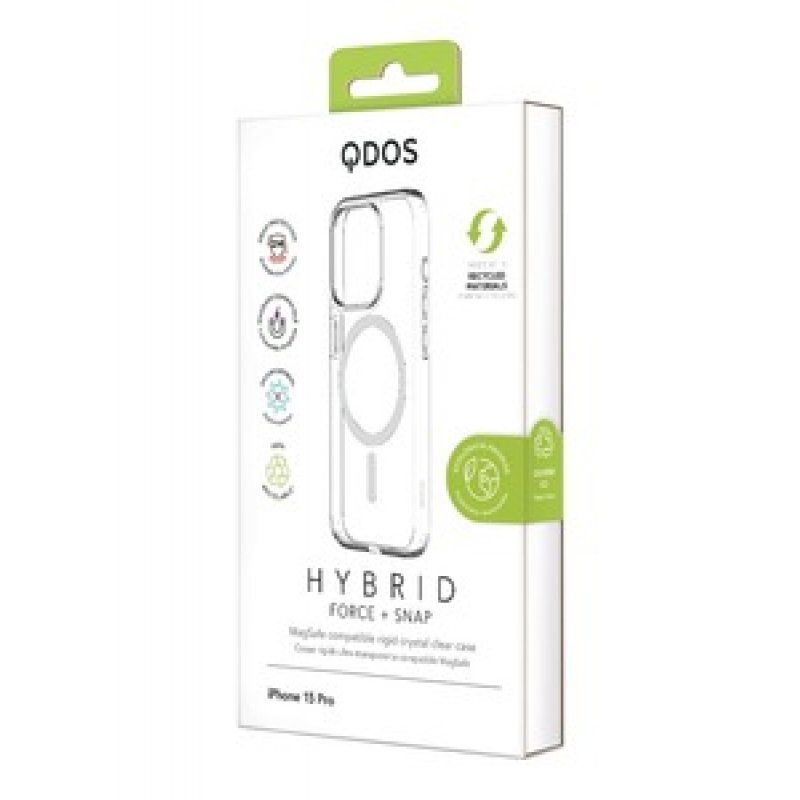 COQUE HYBRID FORCE SNAP (MAGSAFE) TRANSPARENTE IPHONE 15 PRO
