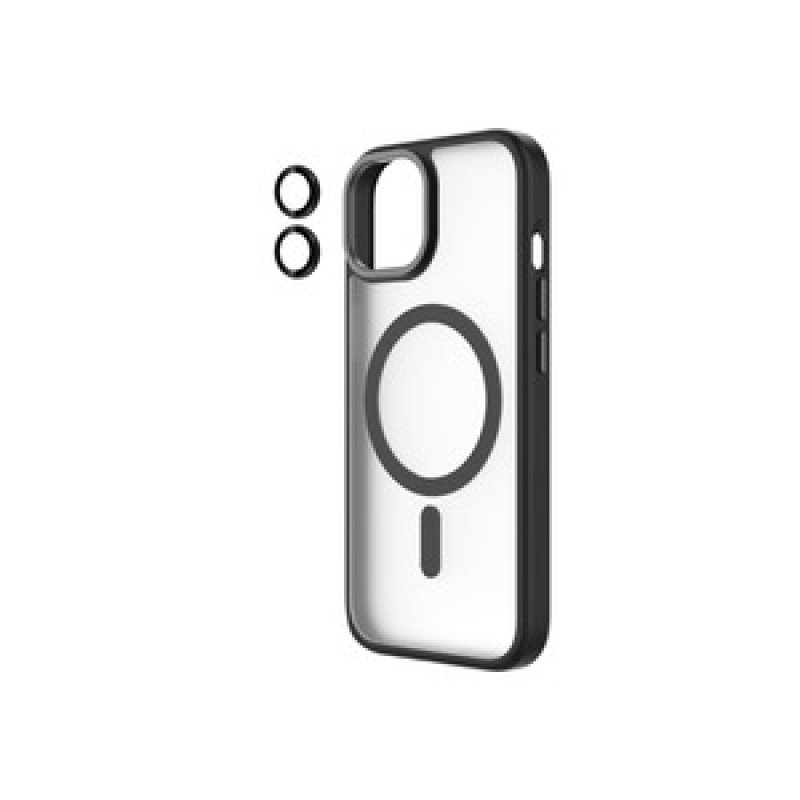 COQUE HYBRID SOFT SNAP (MAGSAFE) NOIR CAMERA LENS IPHONE 15