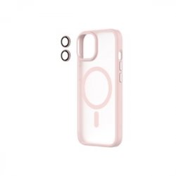 COQUE HYBRID SOFT SNAP (MAGSAFE) ROSE CAMERA LENS IPHONE 15