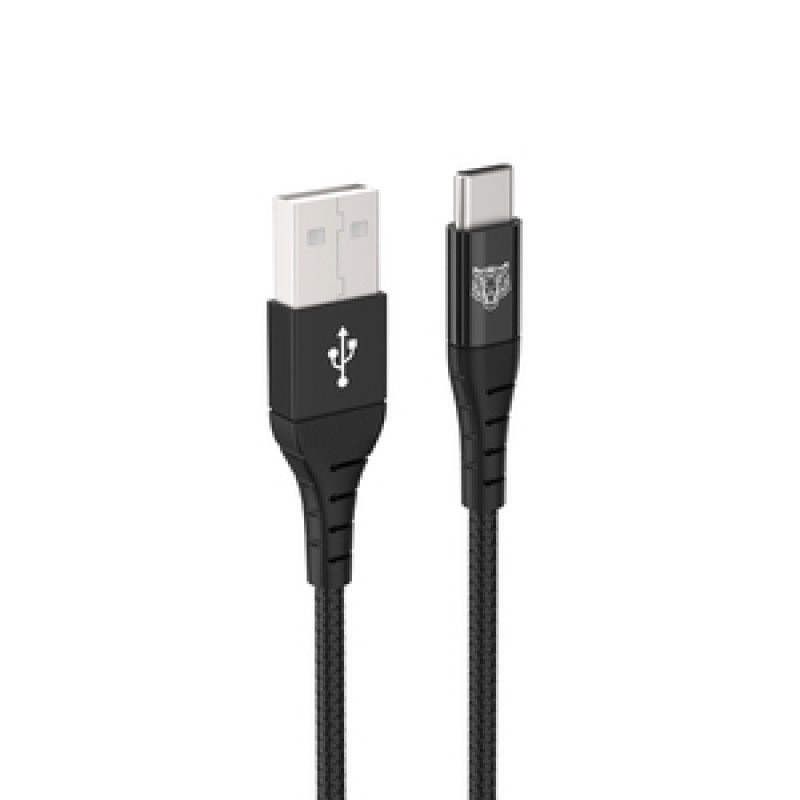 TIGER POWER LITE CABLE RENFORCE USB-A USB-C 1,2M NOIR