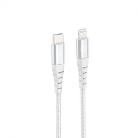 TIGER POWER LITE CABLE RENFORCE USB-C LIGHTNING 1,2M BLANC