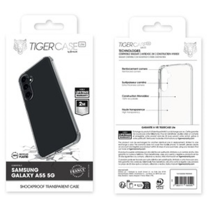TIGER CASE LITE FRANCE COQUE TRANSPARENTE 2M SAMSUNG GALAXY A55 5G