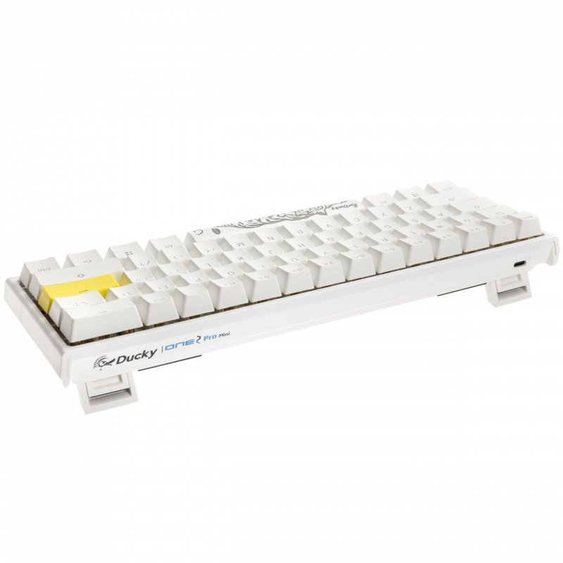Ducky One 2 Pro Mini White Edition Gaming Tastatur, RGB LED - Cherry Red (US)