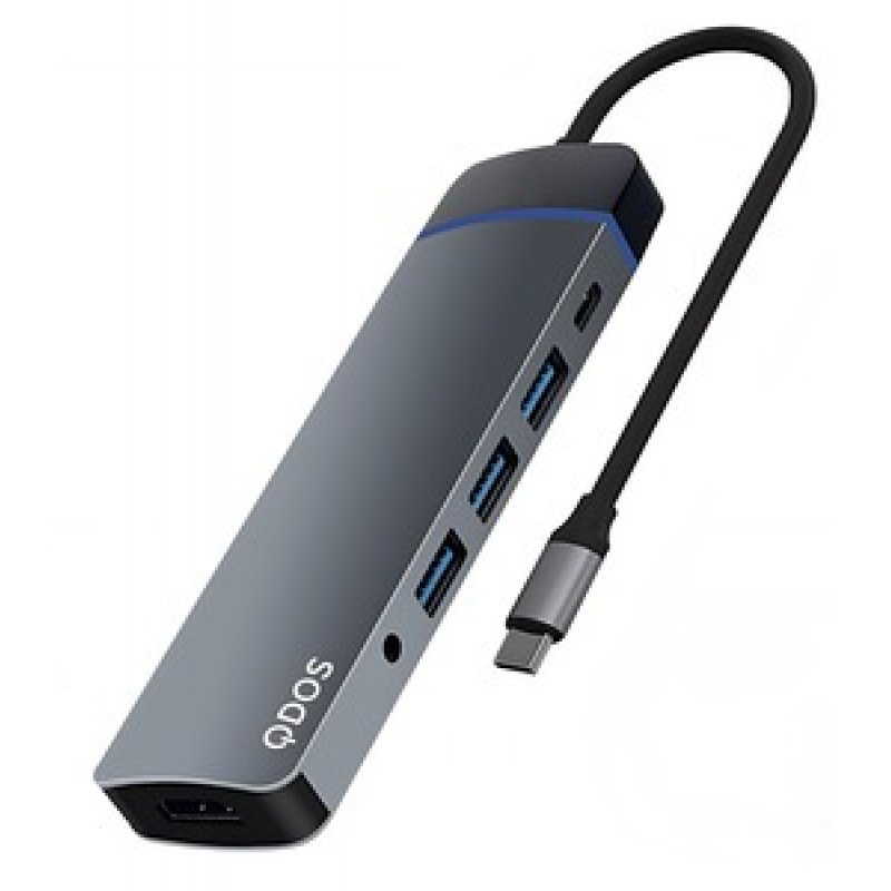 QDOS QD-MH839C-SG station d'accueil USB 3.2 Gen 1 (3.1 Gen 1) Type-C Gris