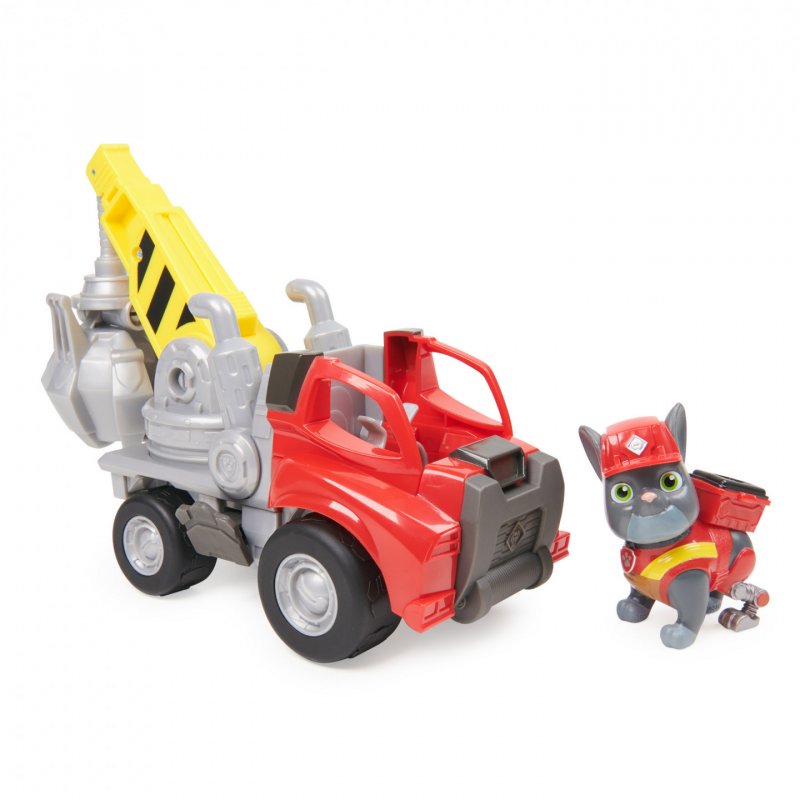 Rubble & Crew - Kran-Baufahrzeug mit Charger-Figur