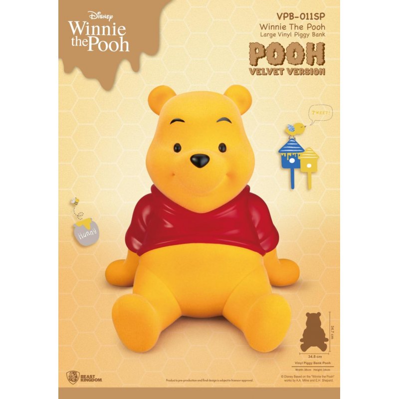 WINNIE L'OURSON - Winnie "Version Velours" - Tirelire 34cm
